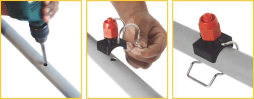 Clip eyelet nozzle assembly